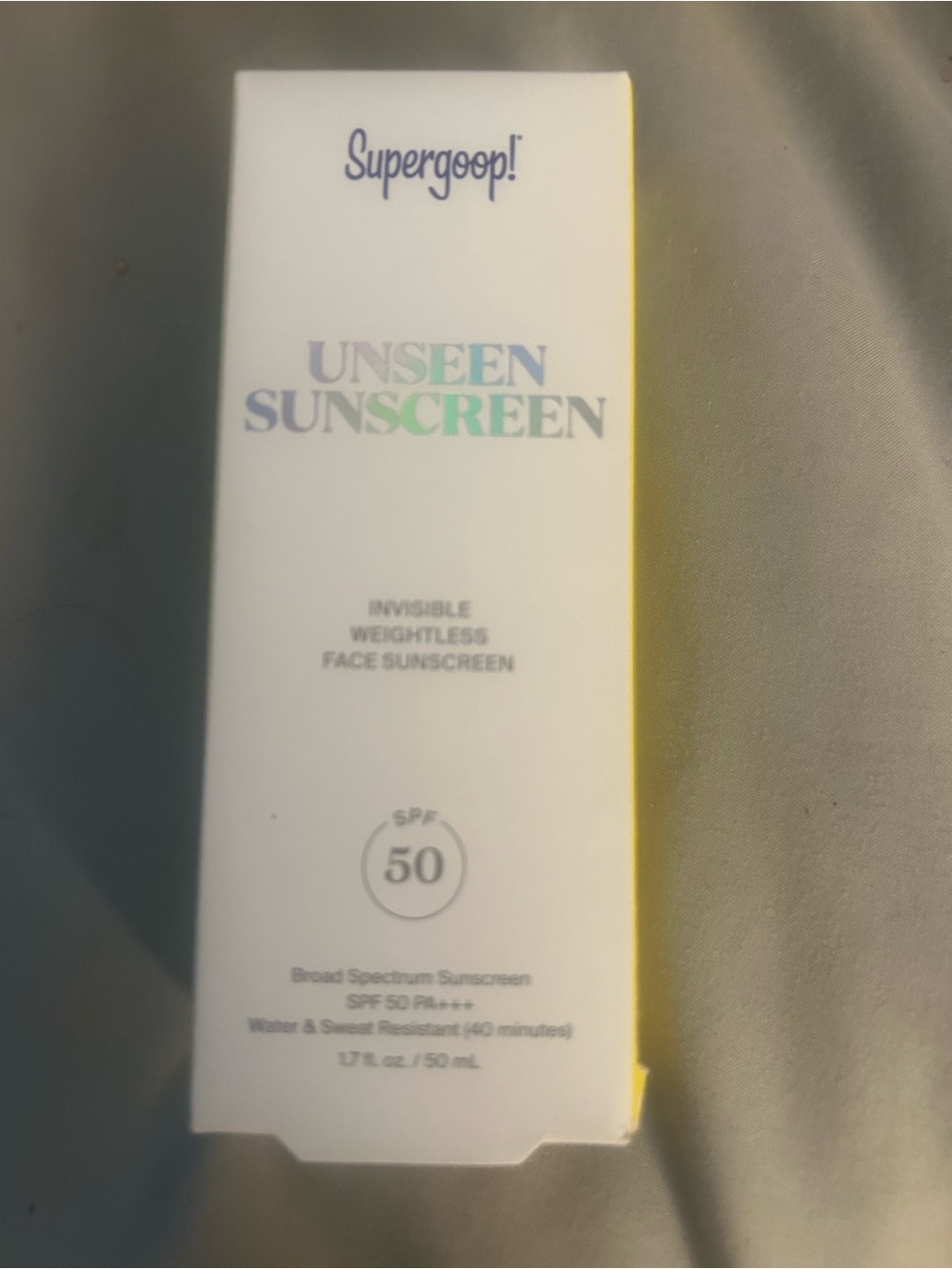 Supergoop! Unseen Sunscreen SPF 50 -Invisible Weightless Face Sunscreen exp.4/28